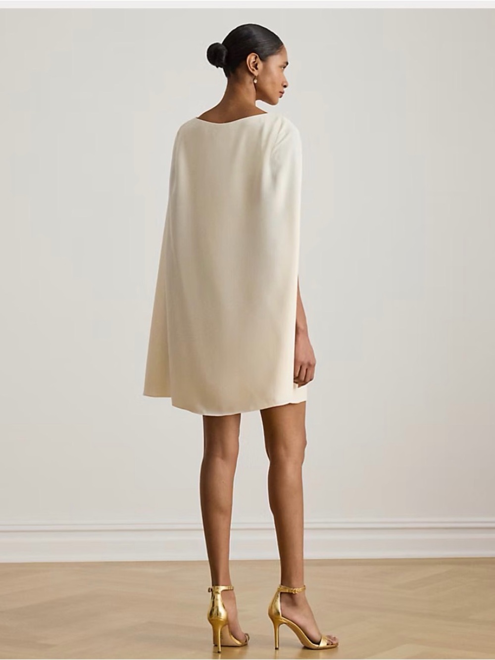 Ralph Lauren Cape Georgette Cocktail Dress - Picture 2 of 5